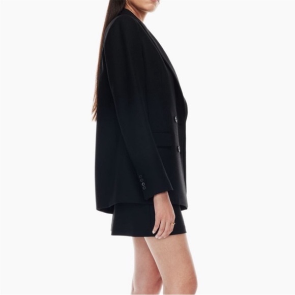 Aritzia Wilfred Black Double-Breasted Blazer - Picture 3 of 11